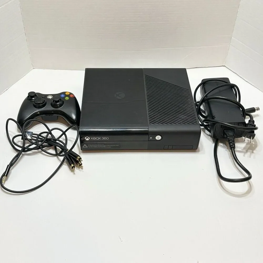 Xbox 360 E Console Model 1538 External Hard Drive And Wireless Controller